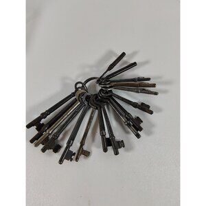 Antique (15) Assorted Skeleton Keys Lot 2 1/2" - 3 1/2" Long Corbin Style Graham